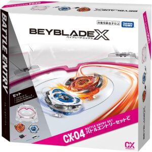 Takara Tomy Beyblade X CX-04 Battle Entry Set C con Beyblades de colores especiales y estadio